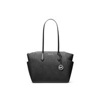Michael Kors Marilyn - Borsa tote con cerniera superiore, misura media, colore argento/nero
