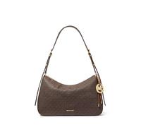 Michael Kors Nolita Medium Borsa hobo marrone, pelle sintetica, donna