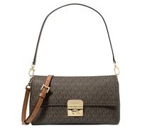 Michael Kors Medium Convertible Pouchette Crossbody Bag, Addie-Borsa a Tracolla Convertibile, Misura Media Donna, Marrone/ghianda