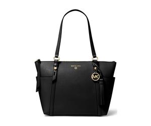 Michael Kors Medium Leather Top Zip Bucket Messenger Bag In Black Taglia: OS | Borse a mano Outlet | Donna | Nero