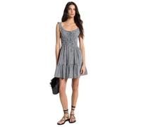 Michael Kors - Mini abito a quadretti smock in cotone - -Dresses -Donna -Grigio -S
