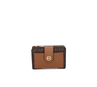 Michael Kors MK Charm Portafoglio marrone scuro, canvas, donna