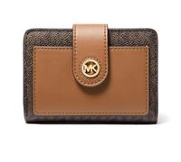 Michael Kors MK Charm - Portafoglio tascabile compatto con linguetta piccola, Marrone/ghianda, taglia unica