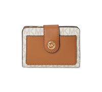 Michael Kors MK Charm - Portafoglio tascabile compatto con linguetta piccola, Vaniglia/Ghianda, taglia unica