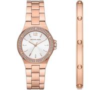 Michael Kors MK1073SET Women's Rose Gold-Tone Watch and Bracelet Gift Set - Pavé Crystal Accents