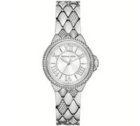 Michael Kors MK4804 Women's Mini Camille Silver-Tone Watch with Pavé Crystal Bezel