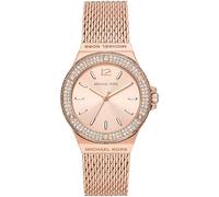 Michael Kors MK7336 Women's Lennox Rose Gold-Tone Watch with Crystal-Accented Bezel