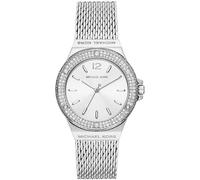: Michael Kors MK7337 Women's Lennox Silver-Tone Watch with Crystal-Accented Bezel