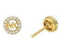 Michael Kors - Orecchini a bottone Premium Kors MK da donna in argento sterling tonalità oro, MKC1727CZ710