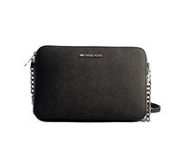 Michael Kors nera Jet Set borsa a tracolla logo argento