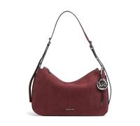 Michael Kors Nolita Medium Borsa hobo rosso, morbida pelle bovina nubuck, donna