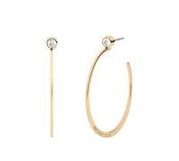 Michael Kors - Orecchini a cerchio da donna in argento, oro rosa e oro, talla única, Acciaio inossidabile, Cristalli
