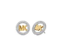Michael Kors - Orecchini a lobo piccoli con logo pavé - - Accessories - Donna - Grigio - ONE SIZE