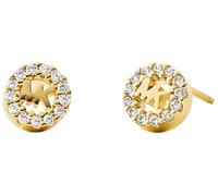 Michael Kors Orecchini Bottone Argento Zirconi Mkc1033An710 - Orecchini