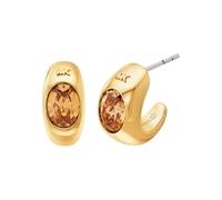 Michael Kors Orecchini da donna in ottone dorato con chiusura a perno di sicurezza