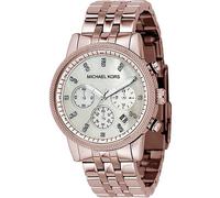 Michael Kors Oro Rosa Tono S/Acciaio + Madreperla Chrono Quadrante + Strass,Data