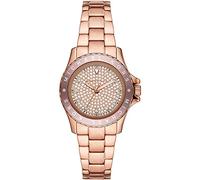 Michael Kors Orologio Quarzo Donna, misura cassa 33.00mm con quadrante Rosa Analogico e cinturino Rose Gold in Cinturino in metallo MK6956