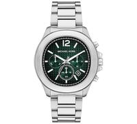 Michael Kors Orologio Sage da uomo, movimento cronografo al quarzo 44 mm con cinturino in acciaio inossidabile, 44 mm, Set di toni argento