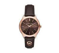 Michael Kors Orologio Slim Runway da donna, movimento al quarzo a tre lancette da 38 mm con cinturino in pelle