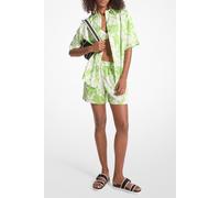 Michael Kors Palm Pull On Short In Green Apple Taglia: L | Pantaloncini Outlet | Donna | Verde