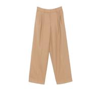 Michael Kors - Pantaloni a gamba larga plissettati - - Trousers - Donna - Marrone - XS