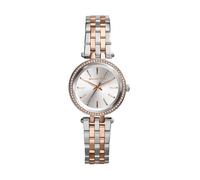 Michael Kors Petite Darci orologio al quarzo analogico con cinturino in acciaio inossidabile argento e oro rosa per donna MK3298