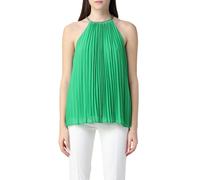 Michael Kors - Pleated Georgette Chain Top - - Tops - Donna - Verde - L