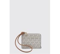 Michael Kors Portacarte Jet Set in cotone spalmato con monogramma MK e chiusura a zip OS Grigio
