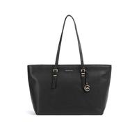 Michael Kors Quinn Large Borsa shopper nero, pelle di vacchetta finemente grana, donna