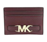 Michael Kors Reed - Porta carte di credito grande, in pelle martellata, colore: Ciliegia scuro, Ciliegia scura., Porta carte