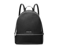 Michael Kors Rhea Medium Signature Logo Backpack Black Silver
