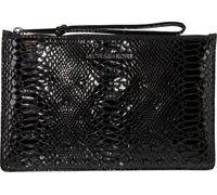 Michael Kors Rhea Nero Embossed Python Pelle, Crystal Wristlet, Clutch, Borsa