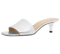 Michael Kors Sandali da donna Merriam Kitten, Argento, 40.5 EU