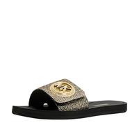 Michael Kors Sandali da donna Mk Charm Slide Berkley con tacco medio, Oro, 38.5 EU