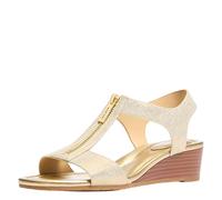 Michael Kors Sandalo Berkley con zeppa da donna, Oro chiaro, 40 EU