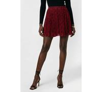 Michael Kors Sat Pleated Skirt In Red Animal Print Taglia: XS | Minigonne Outlet | Donna | Rosso