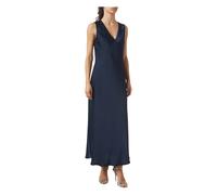 Michael Kors - Satin V Neck Midi Dress - -Dresses -Donna -Blu -S