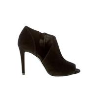MICHAEL KORS scarpe donna Tronchetto open toe Elodie Bootie camoscio nero zip