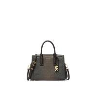 Borsa a mano Laila Small in tela con stampa logo Michael Kors