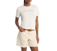 Michael Kors Studded MK Charm Cropped T-Shirt T-Shirt Corta con Borchie MK Charm Donna