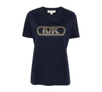 Michael Kors - T-Shirt Classica Midnight Blue con Dettagli a Grommet - - Tops - Donna - Blu - S