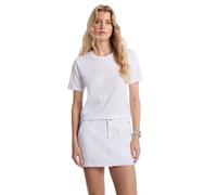 Michael Kors T-Shirt da Donna con Logo MK Strass, Bianco, S