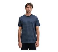 Michael Kors - T-shirt in Cotone con Stampa Logo Signature - - Tops - Uomo - Blu - L