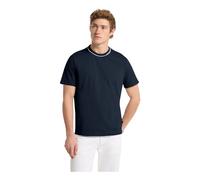 Michael Kors Maglietta in jersey di cotone con logo sul bordo Uomo Blu scuro XL