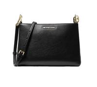 Michael Kors Trisha Borsa media a tracolla in pelle con triplo scomparto, nero