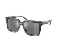 Michael Kors Uomo MK2217U ABRUZZO 396688 Occhiali da sole Acetato Nero Grigio Squadrata Normale Specchiato