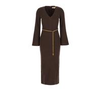Michael Kors - Wool Blend Belted Midi Dress - - Dresses - Donna - Marrone - L