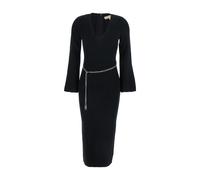 Michael Kors - Wool Blend Belted Midi Dress - - Dresses - Donna - Nero - S