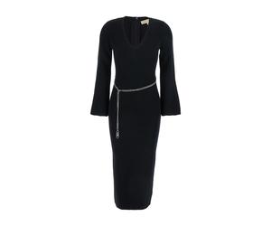 Michael Kors - Wool Blend Belted Midi Dress - - Dresses - Donna - Nero - S