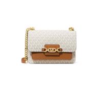 Michael Kors Heather Borsa a spalla avorio/marrone, canvas, donna